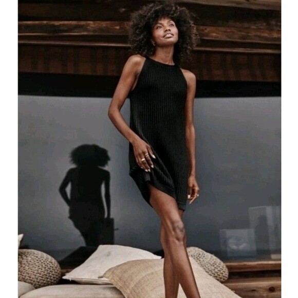 summersalt Other - Summersalt Crochet High Neck Swim Cover Up / Dress Size Medium Black
